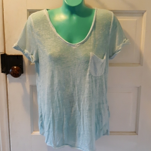 Abercrombie & Fitch Tops - Abercrombie & Fitch soft thin blue pocket small